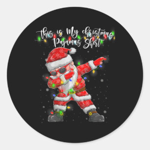 Weibchen Das ist mein Weihnachts-Pajama Weihnachts Runder Aufkleber