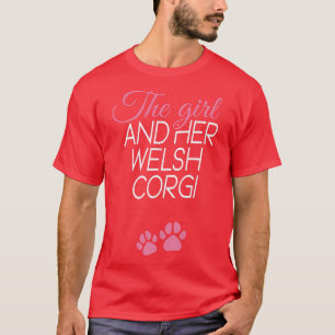Weibchen das Mädchen und ihr walisischer Corgi Hun T-Shirt