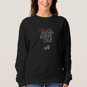 Weibchen das Mädchen und ihre Border Collie Hunde Sweatshirt