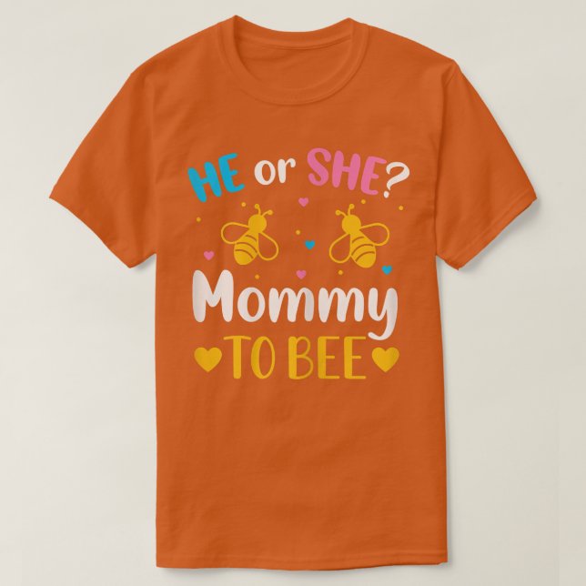 Weibchen, die er oder sie Mami werden Ankündigung  T-Shirt (Design vorne)