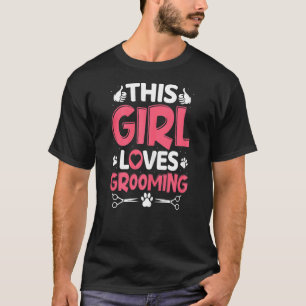Weibchen dieses Liebe-Hundes, der Hund Groomer T-Shirt