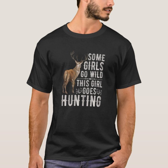 Weibchen dieses Mädchen wird Jagdsaison für Hirsch T-Shirt (Vorderseite)
