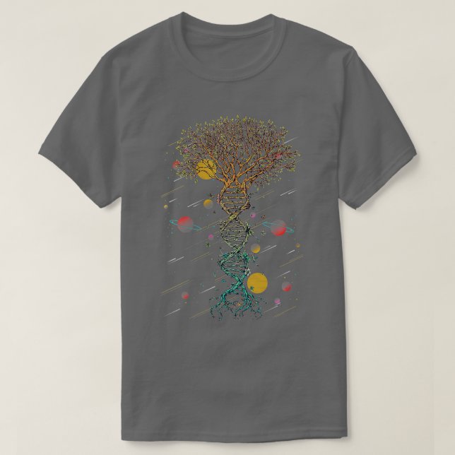 Weibchen DNA Tree Life Biology Environment Science T-Shirt (Design vorne)