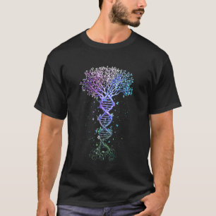 Weibchen DNA Tree Life Earth Genetics Biologin Sci T-Shirt