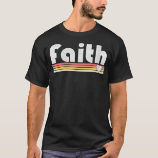 Weibchen Faith Retro Stil Inspiration Vintag Mot T-Shirt