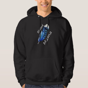 Weibchen gesegnet Mama Graphic Letter Feather Hoodie