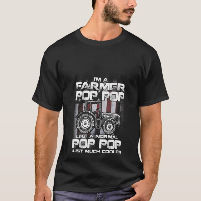 Weibchen Ich bin Bauer Pop Pop wie ein normaler Gr T-Shirt (Vorderseite)