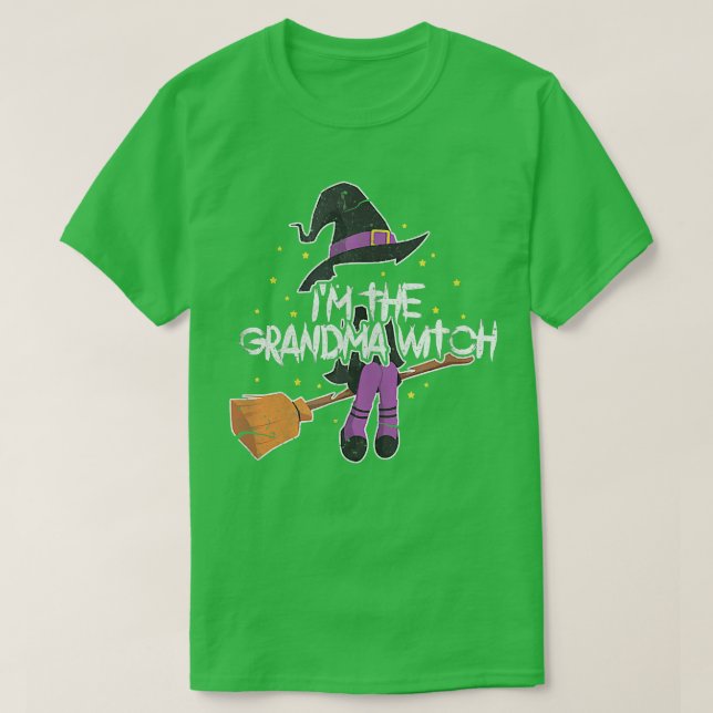 Weibchen Ich bin die Oma Hexengroßmutter Halloween T-Shirt (Design vorne)