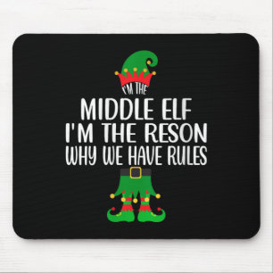 Weibchen Ich bin die Weihnachtsfamilie des Mittler Mousepad