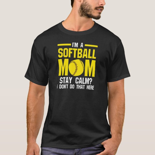 Weibchen Ich bin eine Weichball-Mutter bleibe ruhi T-Shirt (Vorderseite)