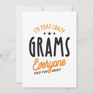 Weibchen, ich bin so verrückt Grams alle Dankeskarte