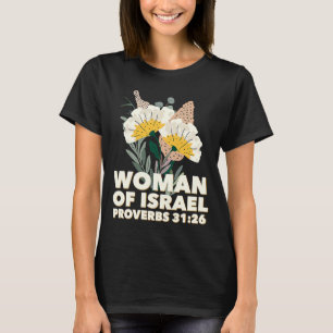 Weibchen Israel Botanische messianische hebräische T-Shirt
