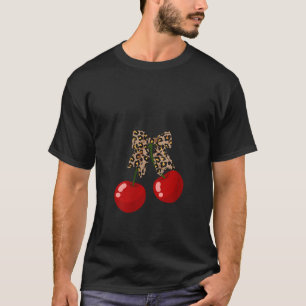 Weibchen Kirschen mit Leoparden coquette bow girl  T-Shirt