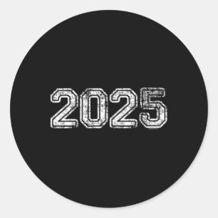Weibchen Kr von 2025 Shirt Abschluss Gift ihrem Mä Runder Aufkleber