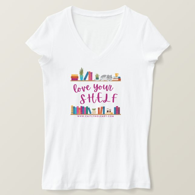 Weibchen Liebe Ihr Shelf Weißes Hemd T-Shirt (Design vorne)