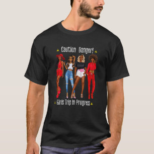Weibchen Schwarze Girls Urlaub Wochenende Urlaub H T-Shirt
