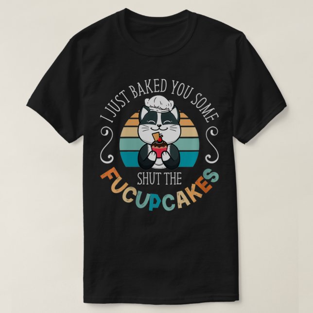 Weibchen Schwarze Katze, die ich dir gerade geback T-Shirt (Design vorne)
