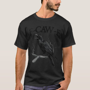 Weibchen Schwarzer Schnitt, F-caw-f Funny Black Bi T-Shirt