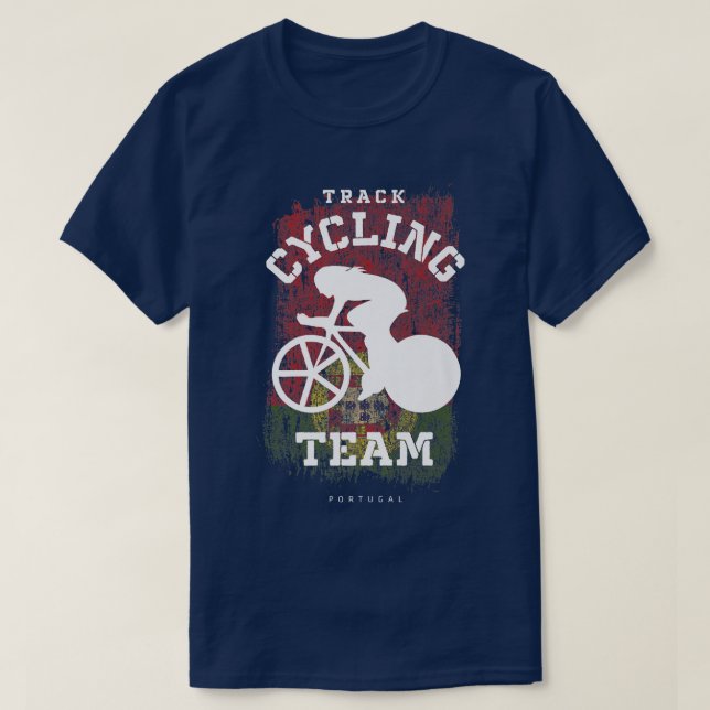 Weibchen Track Cycling Portugal Road Bike Speed Cy T-Shirt (Design vorne)