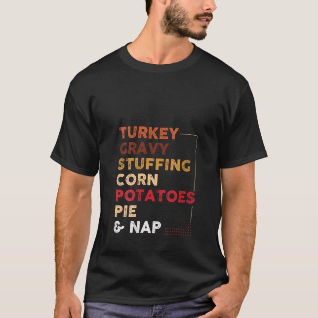 Weibchen Türkei Gravy Stuffing Mais Kartoffeln Kuc T-Shirt (Vorderseite)