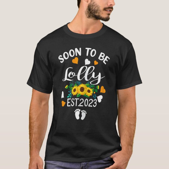 Weibchen werden bald Lolly 2023 Sonnenblumen neue  T-Shirt (Vorderseite)