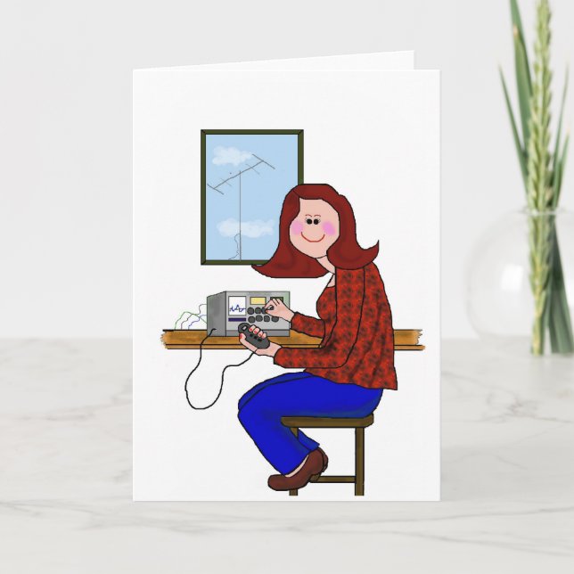 Weibenhase - Auburn oder Red Hair Karte (Vorderseite)