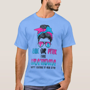 Weiblich blau oder rosa Dieses Oma-Geschlecht offe T-Shirt