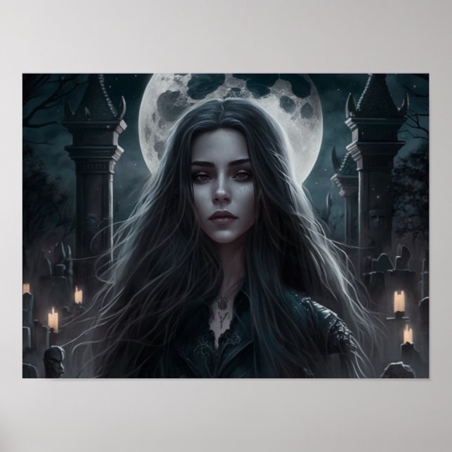 Weiblich dunkle Fantasie Goth Art Poster (Vorne)