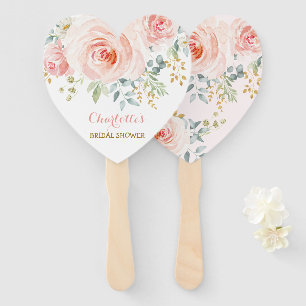 Weiblich erröten rosa BlumenbrautPolterabend Fächer