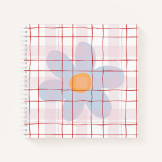 Weiblich floral mit schottischem Hintergrund Moder Notizbuch