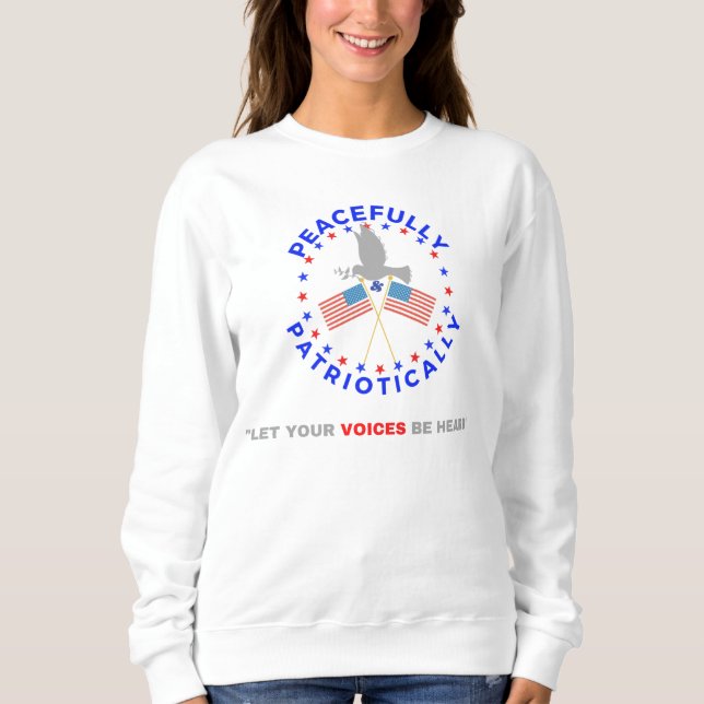 Weiblich, langärmelig patriotisch sweatshirt (Vorderseite)