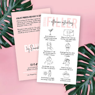 Weiblich rosa Hautfiller Anleitung für die Nachsor Visitenkarte
