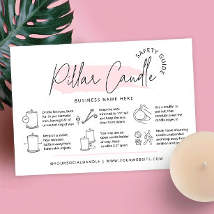 Weiblich-rosa-Säulenpfeife Anleitung zur Kerzenpfl Visitenkarte
