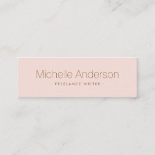 Weiblich rot Rosa minimale moderne, elegante Mini Visitenkarte