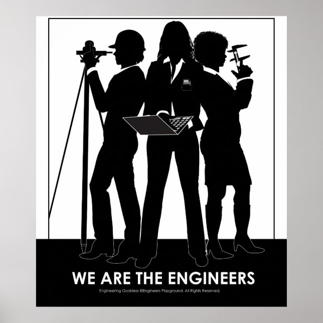 (Weiblich) Wir sind das Ingenieurposter Poster (Vorne)