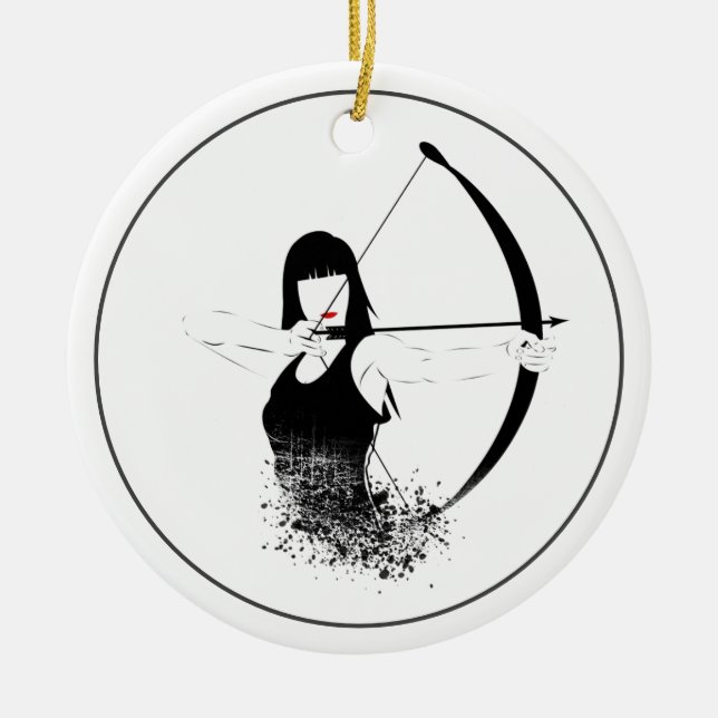 Weibliche Archer Keramik Ornament (Vorne)