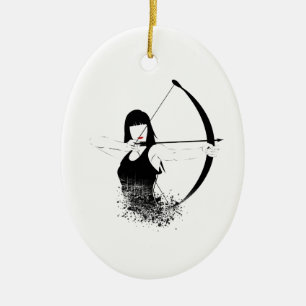 Weibliche Archer Keramik Ornament