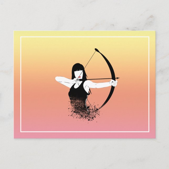 Weibliche Archer Postkarte (Vorderseite)
