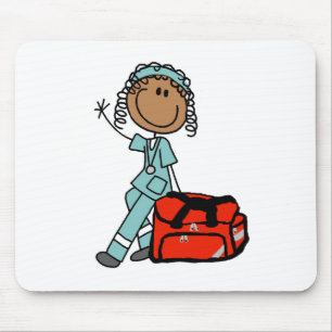 weibliche Atemtherapeutin oder Rettungssanitäterin Mousepad