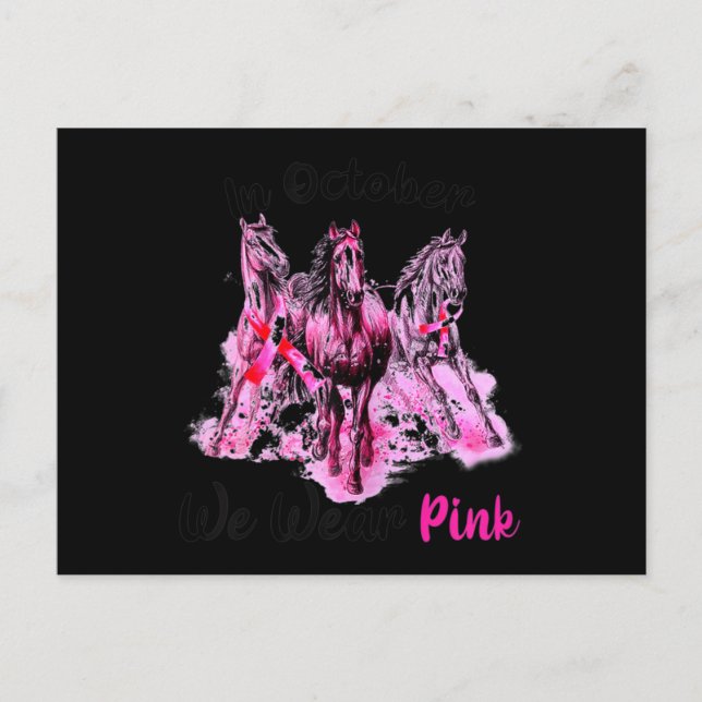 Weibliche Aufmerksamkeit im Oktober tragen wir ros Postkarte (Vorderseite)