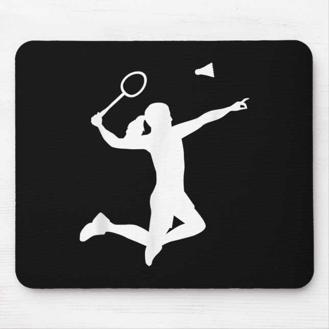 weibliche Badmintonspielerin Mousepad (Vorne)