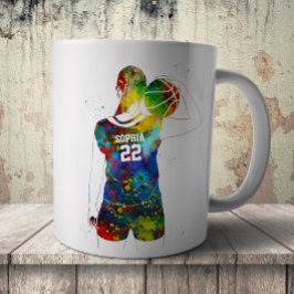 weibliche Basketballspielerin Kaffeetasse