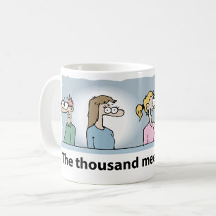 Weibliche Besprechungszombie Kaffeetasse