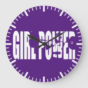 Weibliche Beweggründe - Power von Mädchen Große Wanduhr