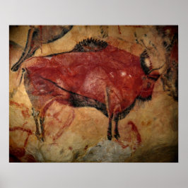 Weibliche Bisons in Altamira Poster