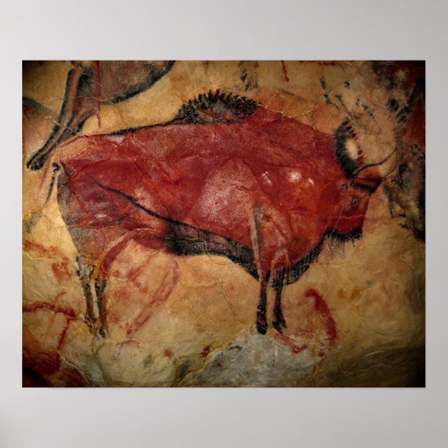 Weibliche Bisons in Altamira Poster (Vorne)