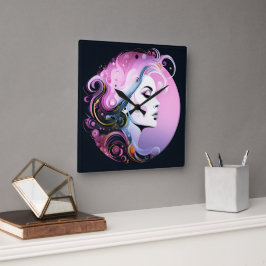 "Weibliche Blüh" Frauenfreundlichkeit Quadratische Wanduhr