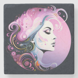 "Weibliche Blüh" Frauenfreundlichkeit Steinuntersetzer