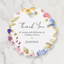 Weibliche Blumenrinde zum Geburtstag Geschenkanhänger