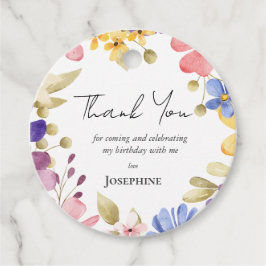 Weibliche Blumenrinde zum Geburtstag Geschenkanhänger